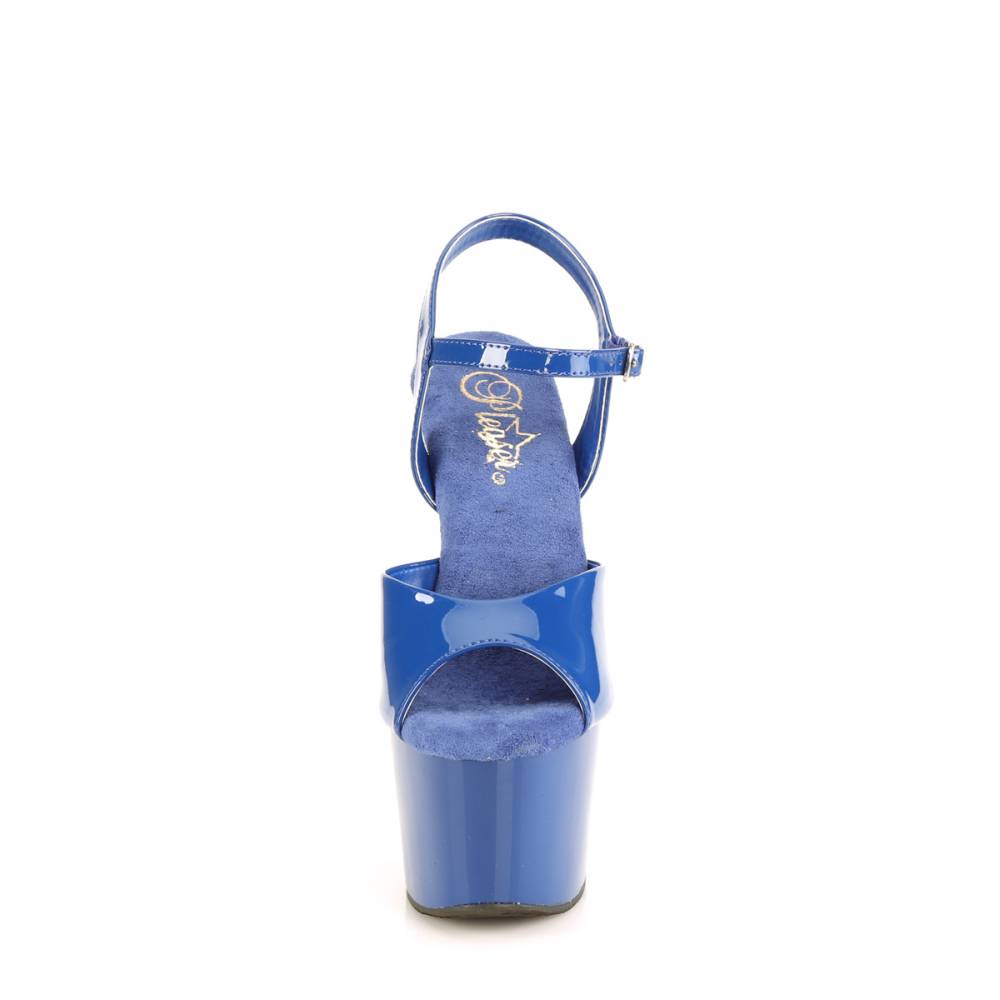 Pleaser - ADORE709 Sandale à bride à la cheville, Pole dance chaussures - Bleu Product image